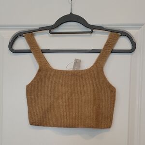 Everlane Cozy Stretch Knit Cropped Tank Top Wool Blend Small NWT